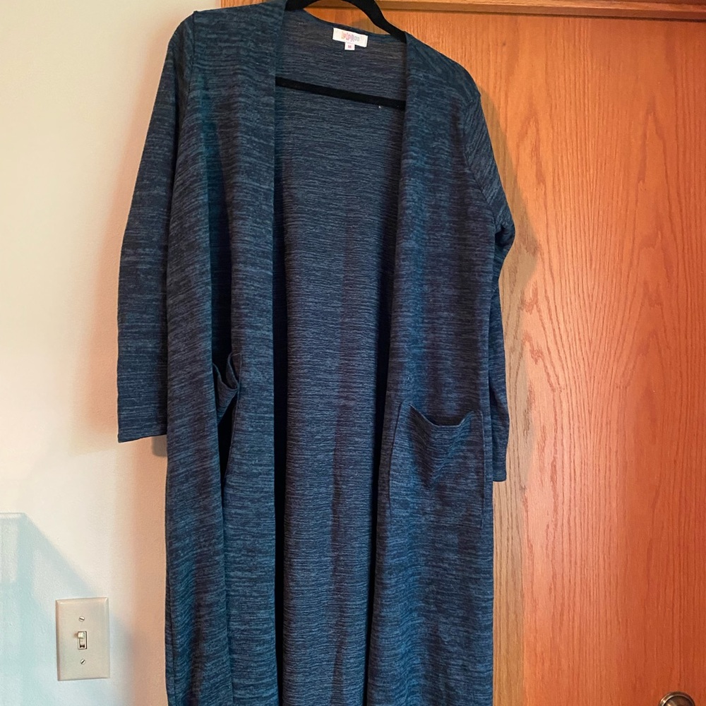 Dark Teal Lularoe Sarah duster cardigan size medium